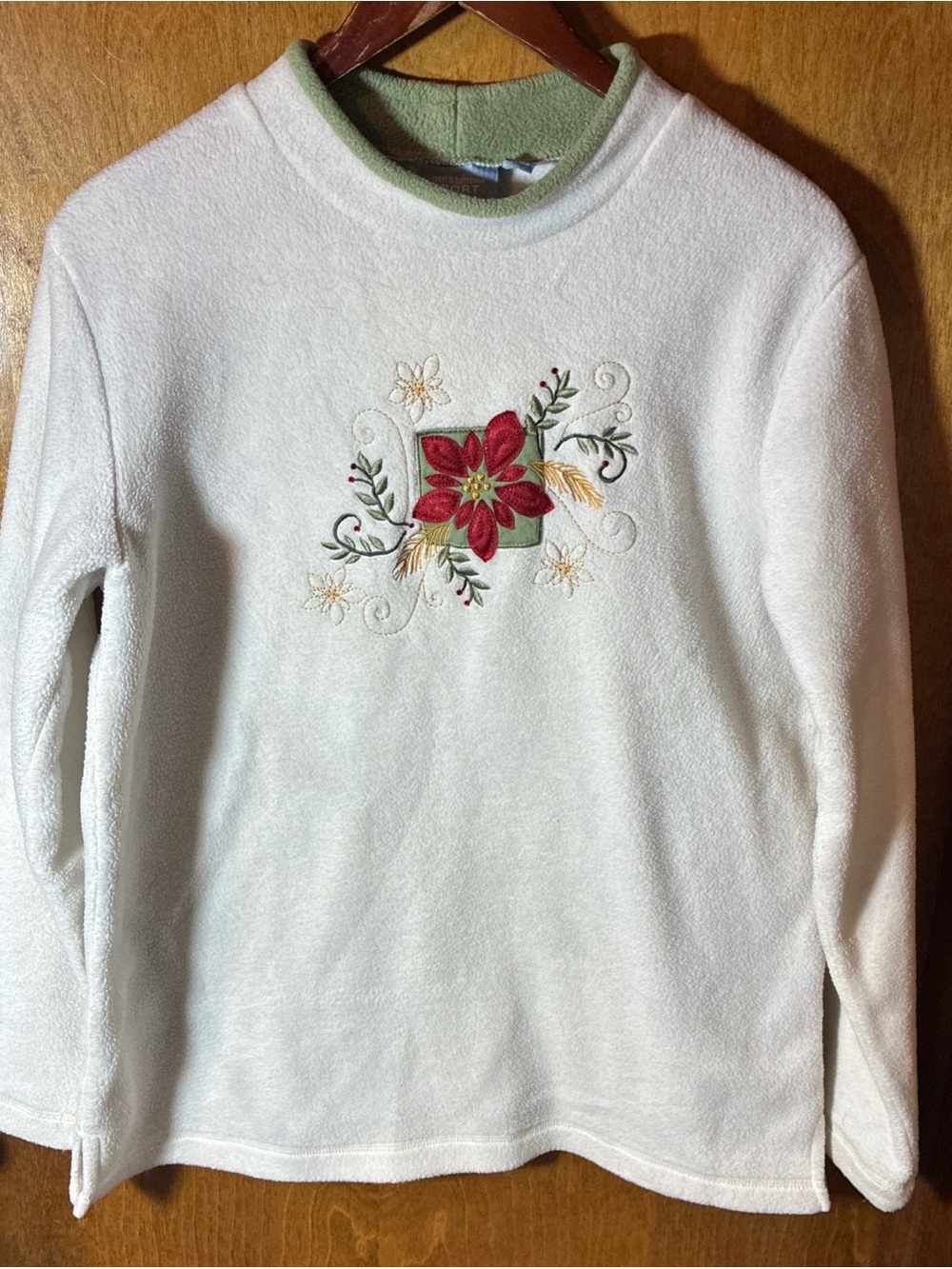 Croft & Barrow Holiday Christmas Brushed Fleece Pullover Small Grannycore Cozy